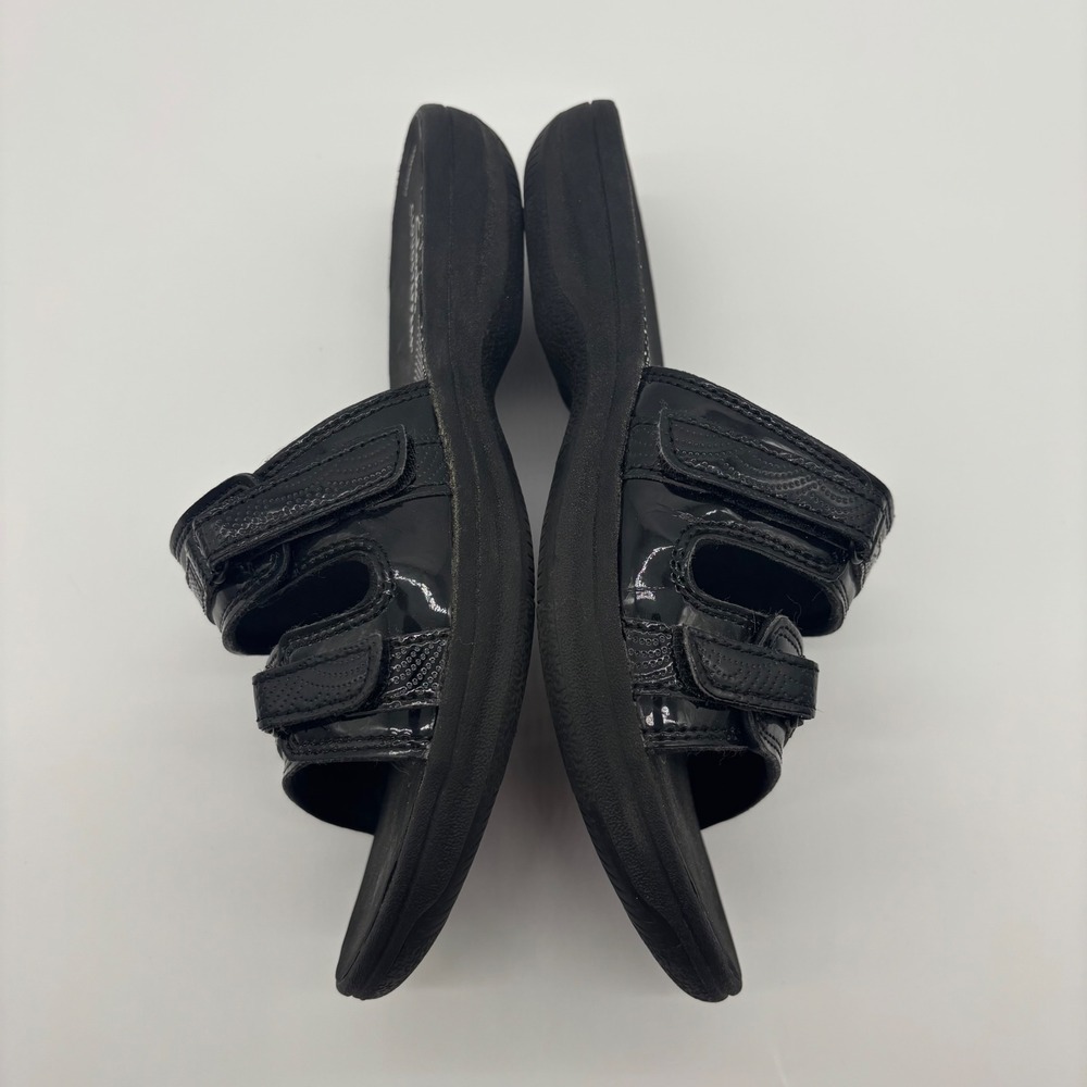 Clarks Cloudsteppers Slide Sandals Women 7 Black Arla Glison Adjustable Straps - Picture 10 of 13